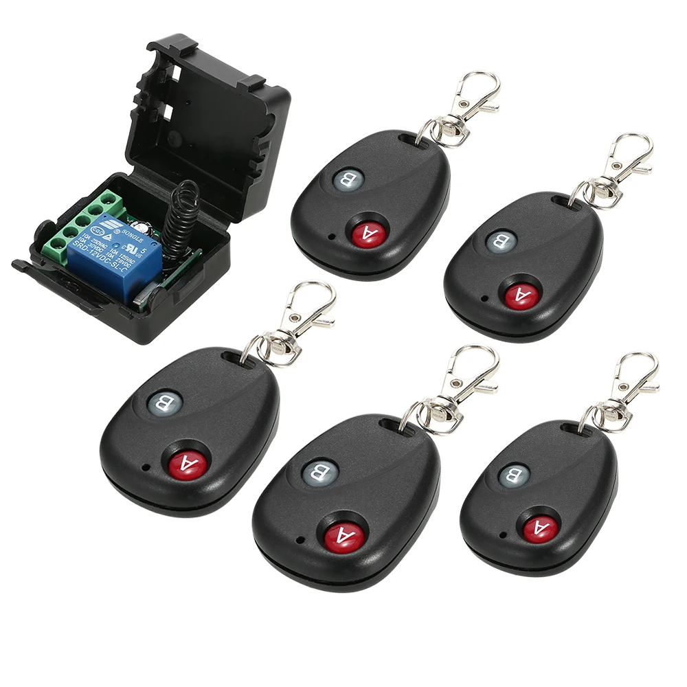 

5pcs Remote Control Switch Module Smart Home House Automation 433Mhz DC 12V 1CH Wireless Controls for Google home Sonoff