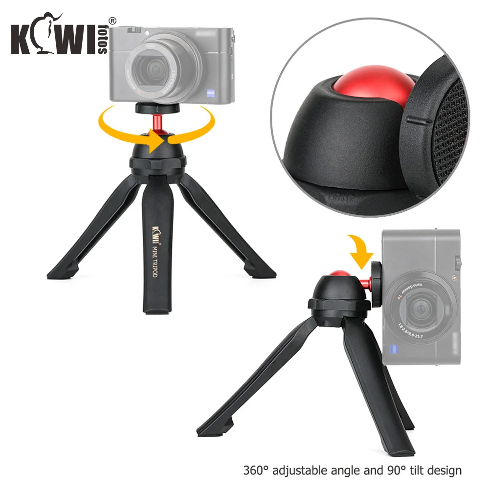 키위 브이로그 미니 탁상 삼각대, DSLR 미러리스 컴팩트 카메라 캠코더용 핸드 그립, LED 램프 미니 프로젝터