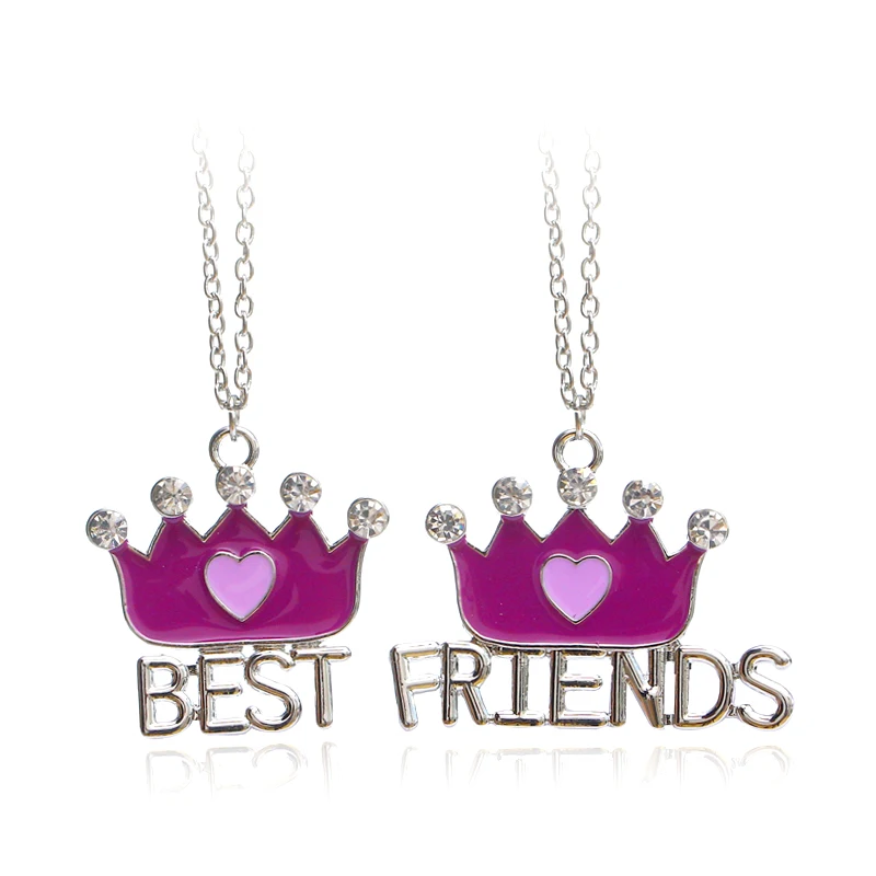Ожерелье лучших друзей Женская Хрустальная корона сердца Best Friends Forever Ожерелья
