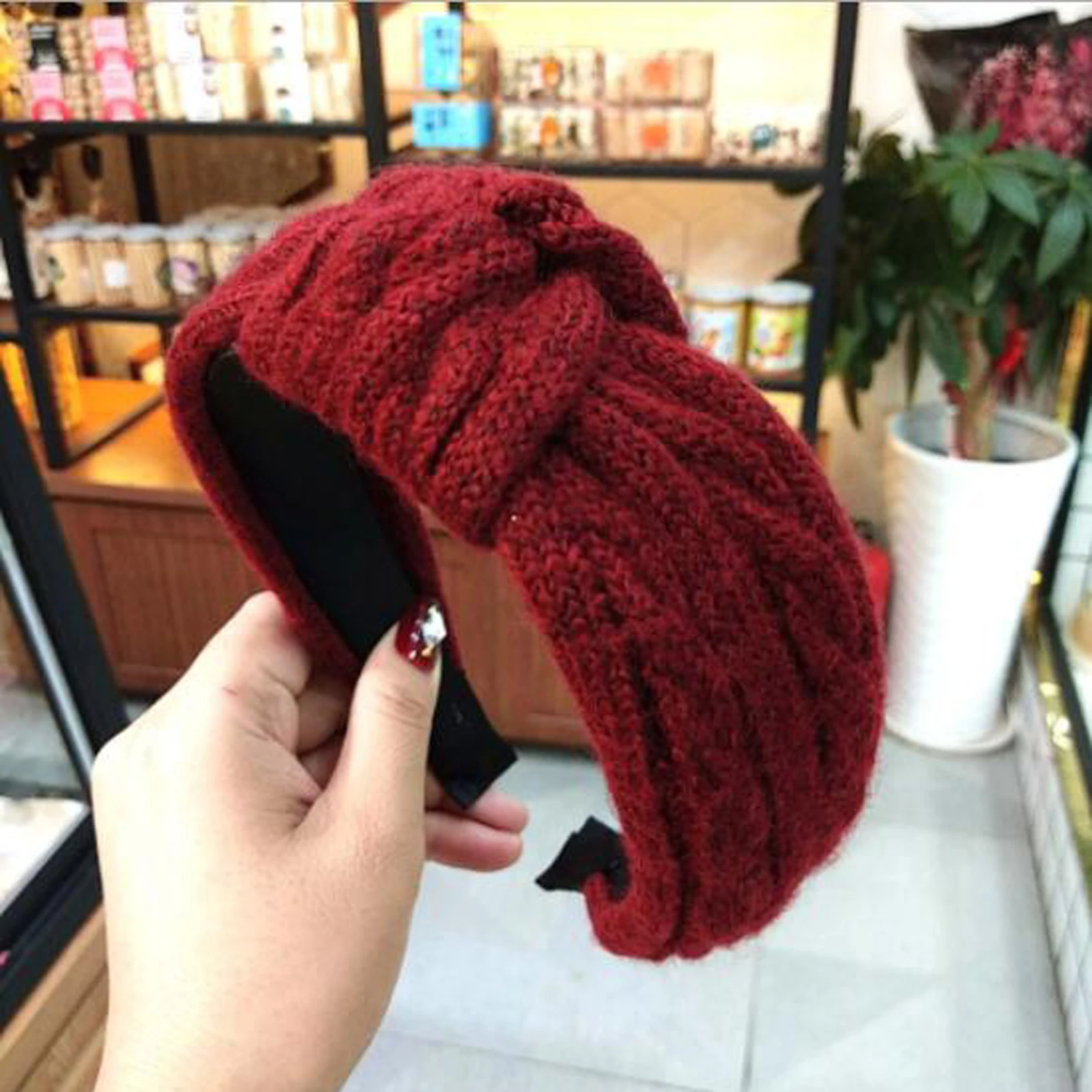 red wine hairband