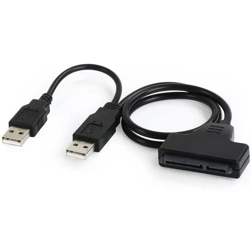 MeterMall SATA к USB 2,0 конвертер жесткий диск адаптер кабель для SSD/HDD черный