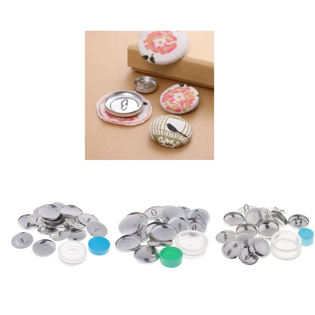 10 Set Machine Press Button Cloth Button Base Semi-finished Craft DIY