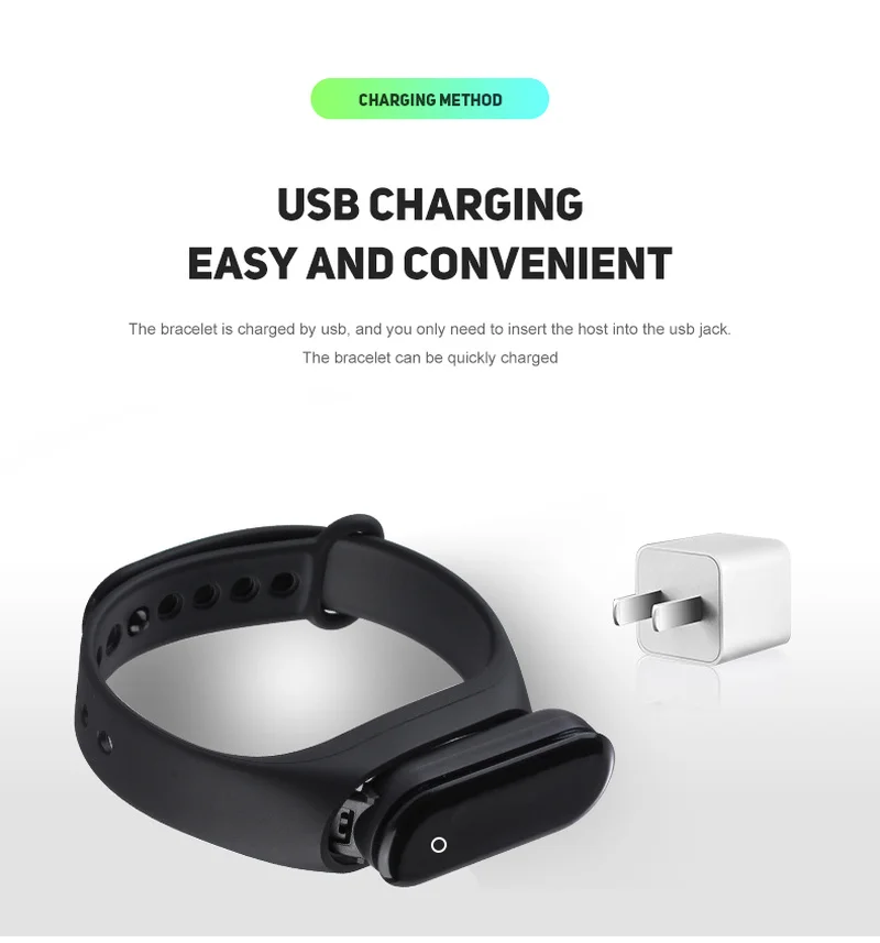Смарт браслет M4 пульсометр/монитор сердечного ритма шагомер спортивный для