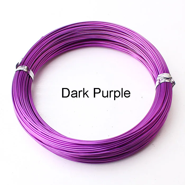 Dark Purple 1,0 мм 18 Калибр Диаметр 30 м 98ft 33yd длинный анодированный цветной круглый алюминиевый провод Dead Soft DIY ювелирные изделия для создания - Цвет: Dark Purple