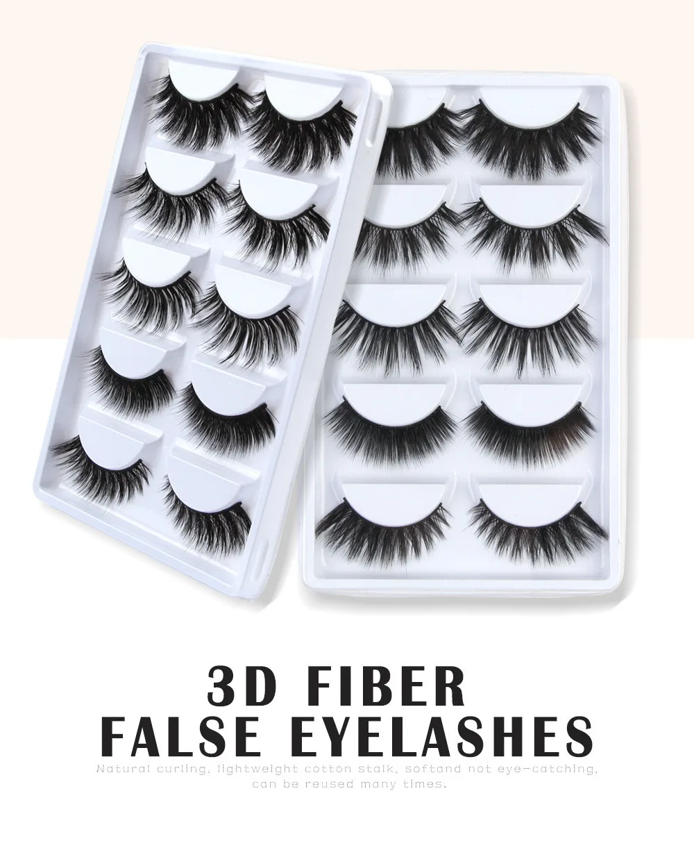 5 Pairs Handmade Real Mink 3D Full volume False Eyelashes Thick Long Lashes Set eyelash extension private label cosmetics (8)