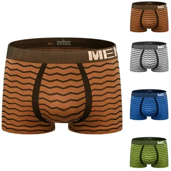 

Men's Boxer Sexy Thermal Underwear Soft Striped Sexy Underpants Knickers Shorts Hot Style 2020 Fashion Intrepid Underwear F1