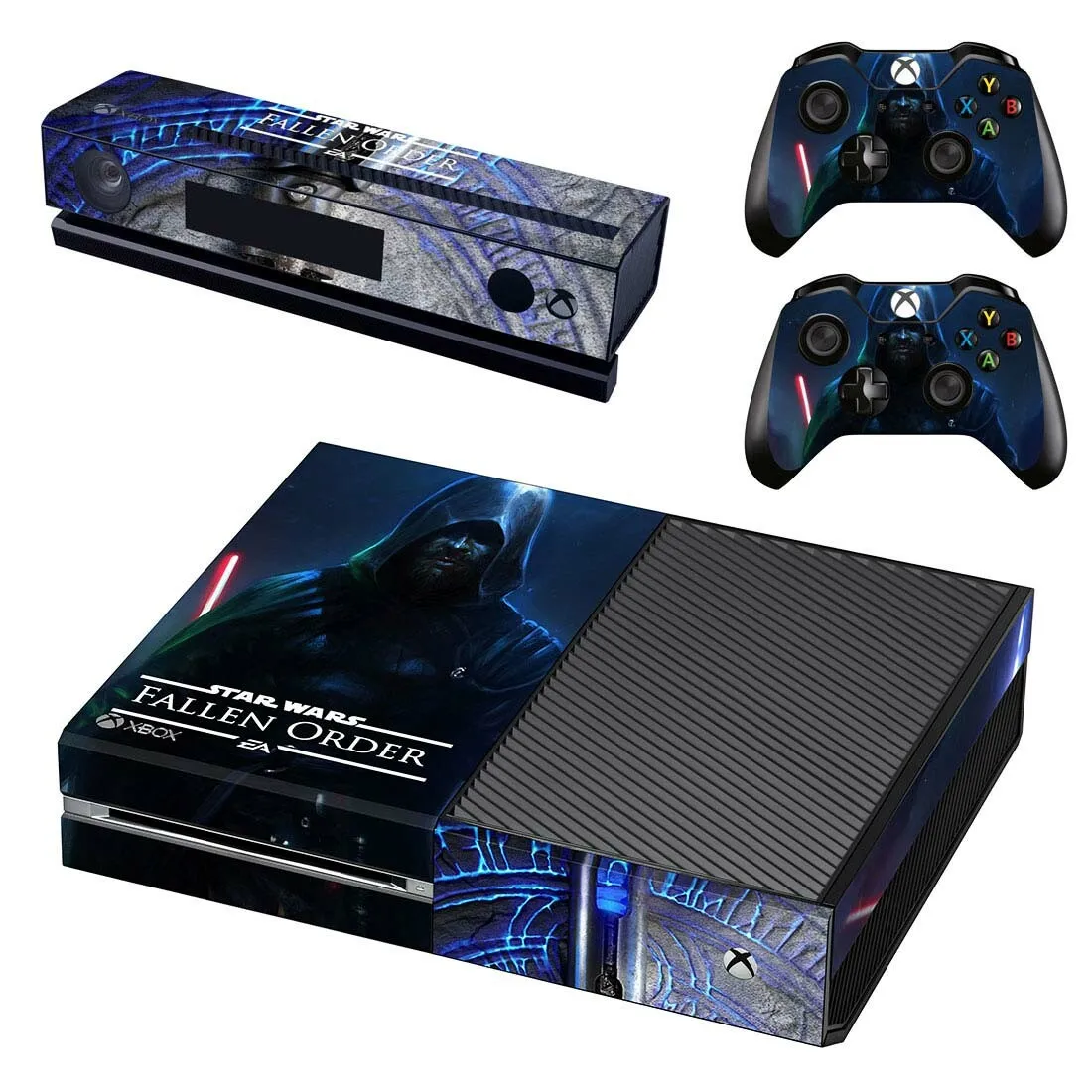Звездные войны джедай Падший заказ кожи наклейка для Xbox One консоли и Kinect и 2 контроллеров для Xbox One кожи стикер винил