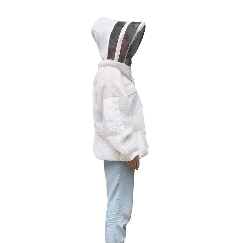 Beekeeping suit Bee clothes Beekeeping coat special Beekeeping tools thickening Three layer ne twork Breathable half body suit 3