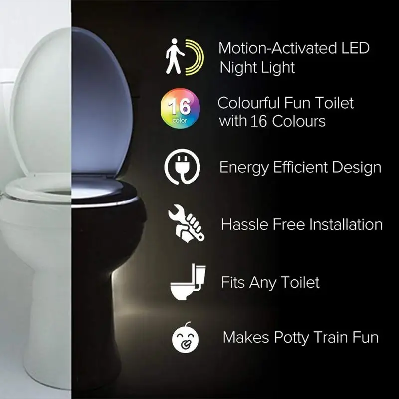 Светодиодный светильник для туалета Usb Rocket Toilets comomode лампы 16 цветов переключаемый холодный ночной Светильник с ароматом Товары для ванной комнаты