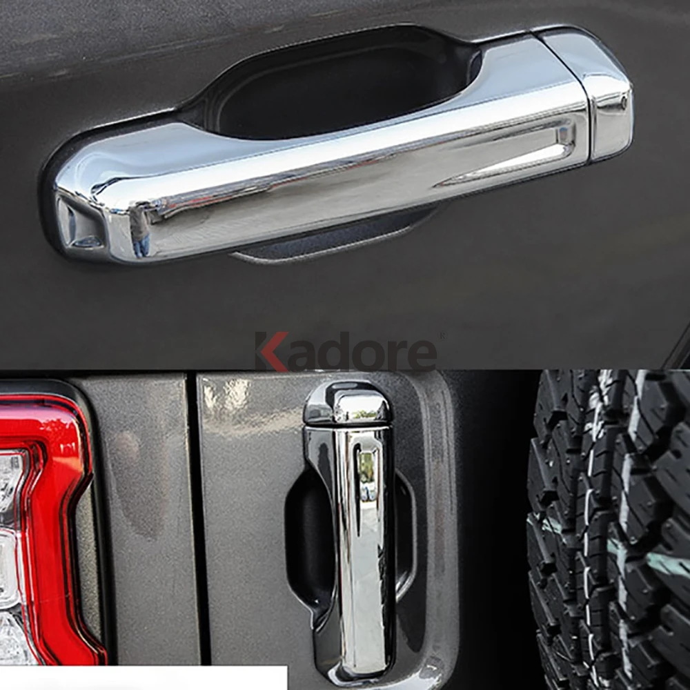 Для Jeep Wrangler SUV ABS Хромированная боковая дверная ручка Накладка декоративная наклейка для автомобиля внешние аксессуары