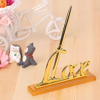 

Wedding Decoration with Word Love Holder Wedding Signature Pen Decoration Supplies for Guest Book Party DIY Decor Accessories