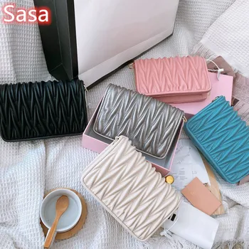 

Sasa sheepskin leather bag for women cute girl style crossbody bag college style design young girl wallet bag