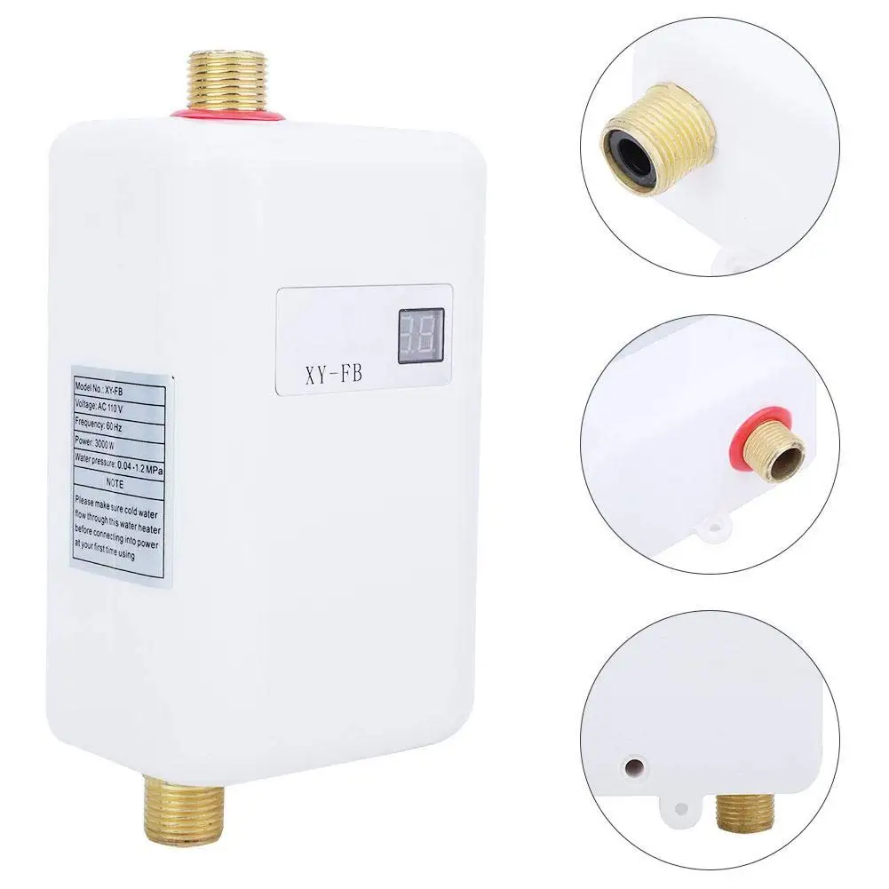 Electric Water Heater Instant Tankless Water Heaters 110V/220V 3.8KW  Temperature display Heating Shower Universal 3800W Home u0026 G - AliExpress
