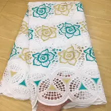 Горячая ткань из Дубая высокое качество швейцарская вуаль кружево в швейцарском нигерийском стиле кружевная ткань dentelle Африканский хлопок кружево 5Y