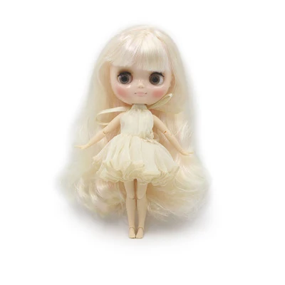 Средний Blyth 1/8 кукла, матовое/гладкое лицо, обнаженный 20 Объединенный корпус, вьющиеся волосы, 20 см Специальное предложение Подарочная игрушка BJD в продаже по низкой цене - Цвет: 7400