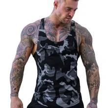 Камуфляжный жилет для фитнеса, Мужская дышащая быстросохнущая одежда для фитнеса, мужская повседневная одежда для спорта на открытом воздухе, в форме буквы I, B211