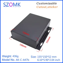 1 шт. 52*150*155 мм электронный экструдированный алюминиевый корпус блока управления szomk алюминиевый корпус блока управления процессором дизайн распределительная коробка