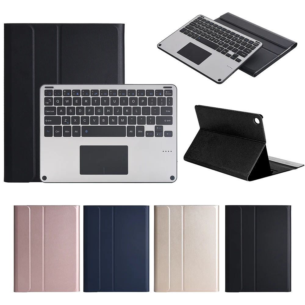 

Touchpad Keyboard Case For Huawei MediaPad M5 10 (Pro) Tablet Case Pu Leather Flip stand Cover with Removable Bluetooth Keyboard
