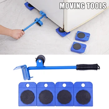

Home Portable Furniture Mover Heavy Object Lifter Steel Hand Tool Set Bear 200kg 360 Degrees Rotate TUE88
