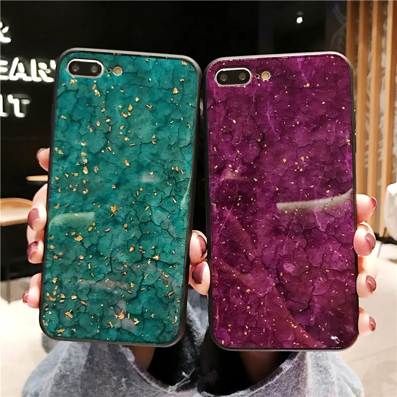 

Glitter Epoxy Marble Phone case For iPhone 6 6S 8 7 Plus X cases Soft TPU Bling Back Cover For iPhone 7 8 Plus iPhone XR XS case