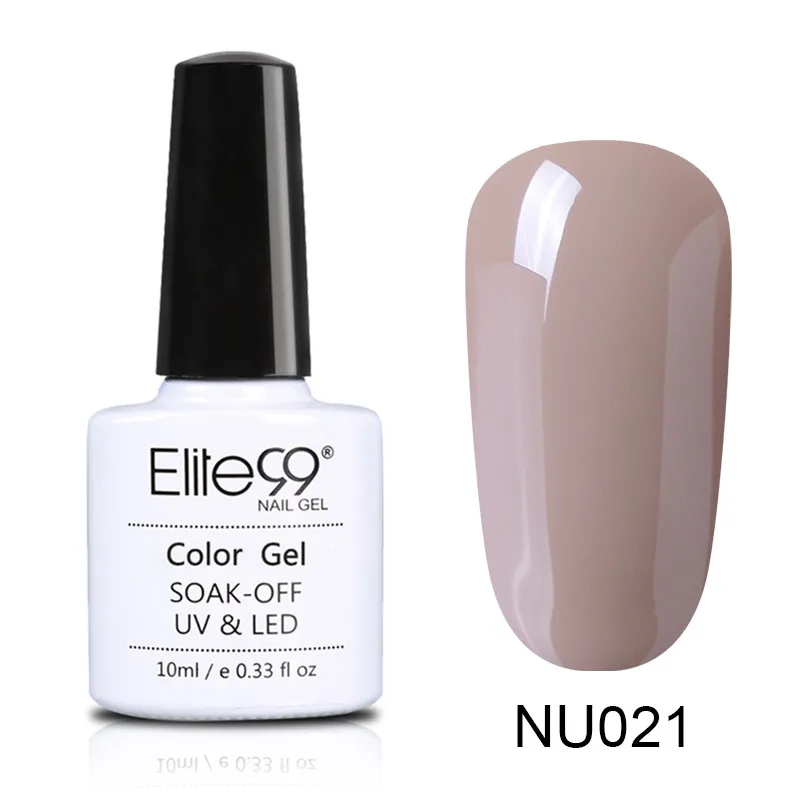 NU021 Elite99 10 мл сверкающий Платиновый УФ-гель для ногтей мерцающий Маникюр замачивающийся лак для ногтей Полупостоянный Гель-лак - Цвет: NU021