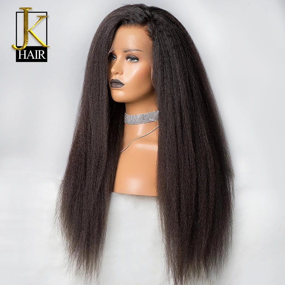 13*4 кудрявые прямые 150 плотность кружева передние человеческие волосы парики для женщин черный Remy бразильский может сделать 360 круг булочка полный конец JK