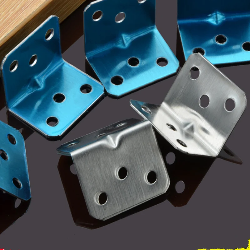 

10pcs Thickening Stainless Steel corner brackets Angle Code Furniture Fittings Fasteners Protector Stand Support Hardware