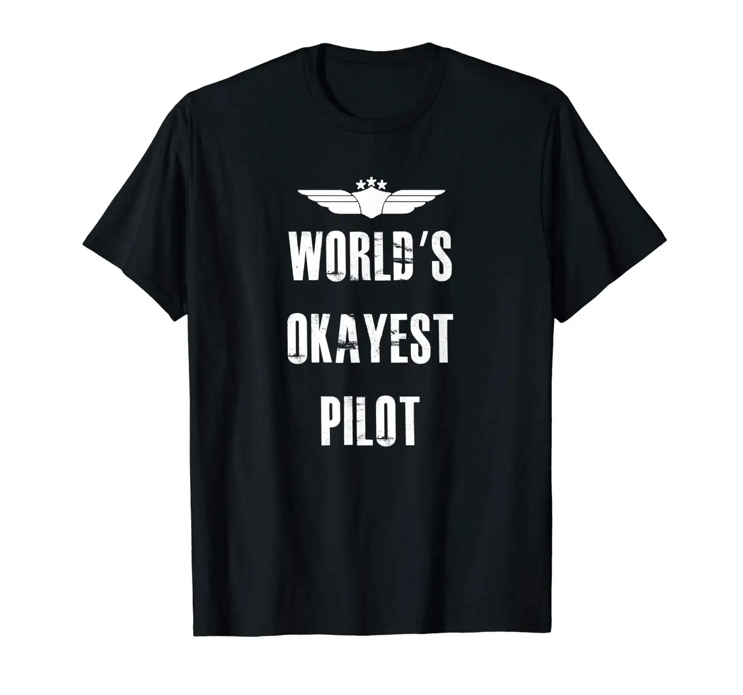 

World'S Okayest Pilot Funny Flying Aviation T-Shirt 2019 Fashion Unisex Tee