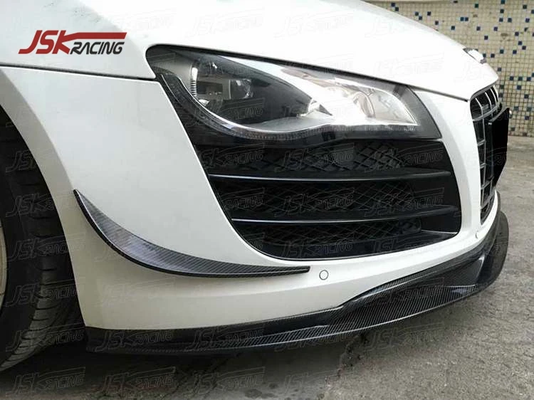 2008 2015 JSK стиль углеродное волокно передняя губа для AUDI R8 V8 V10 (JSKADR808046)|carbon fiber front