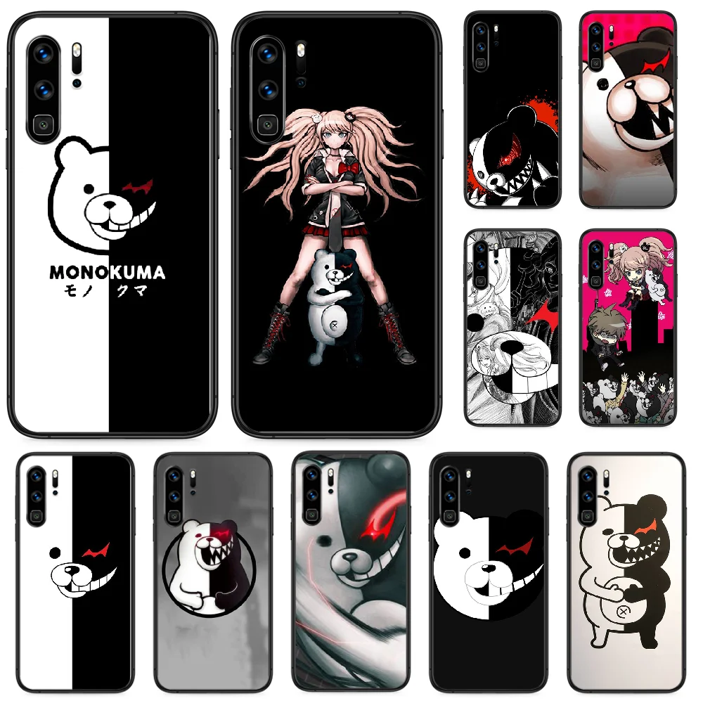 Trigger Happy Havoc monokuma чехол для телефона Huawei P 9 Smart 10 20 30 40 8 Lite Mini Z 2019 Pro черный funda trend prime