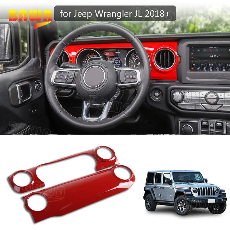 BAWA Автомобильная центральная консоль Декоративные наклейки для Jeep Wrangler JL+ аксессуары панельная Накладка для коробки передач