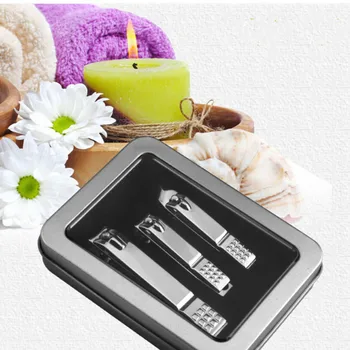 

3Pcs Straight Nail Clipper Professional Nail Clippers Cutter Set Cuticle Tweezers Pedicure Manicure Cutters Toenail Clippers