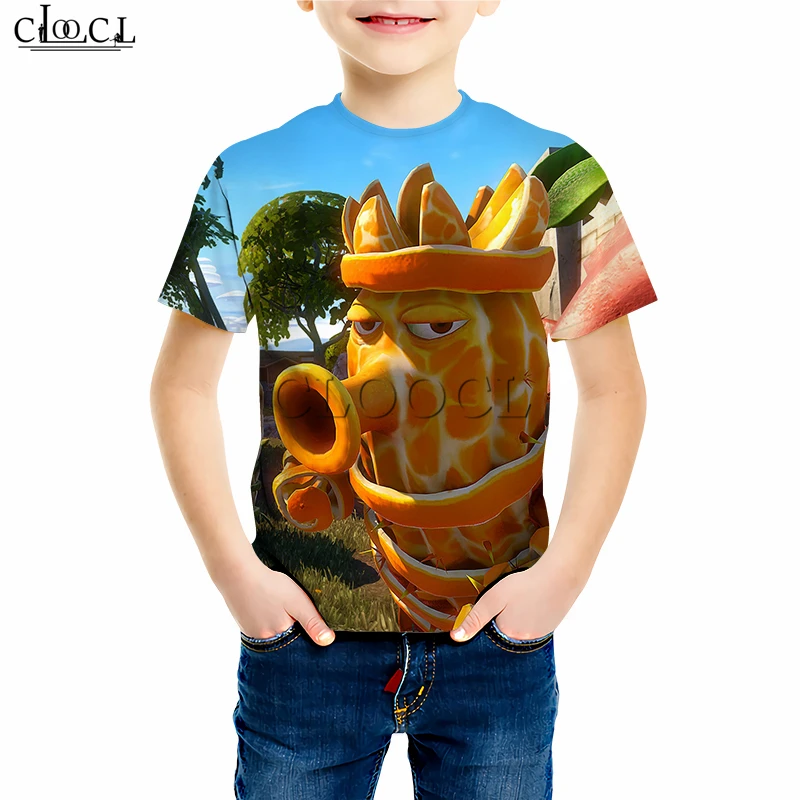 

Kids Games Plants Vs Zombies Printed T Shirts Boy Girl 3D Print Peashooter Short Sleeve Sweatshirt Children's Baby Hip Hop Tops