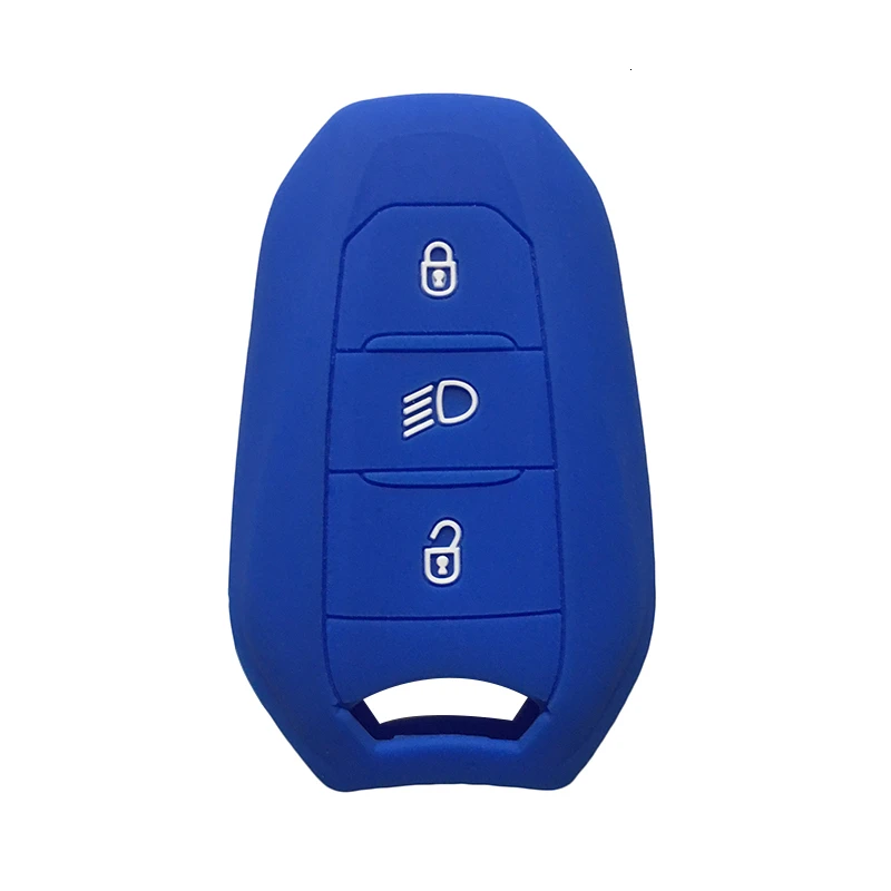 Shell Cover Holder Car Key Fob Case For Peugeot 208 DS3 5008 DS5 DS6 For Citroen C4 C5 X7 Silicone Rubber Smart Remote Key Cover for key case cover key case car key shell flip key fob shell