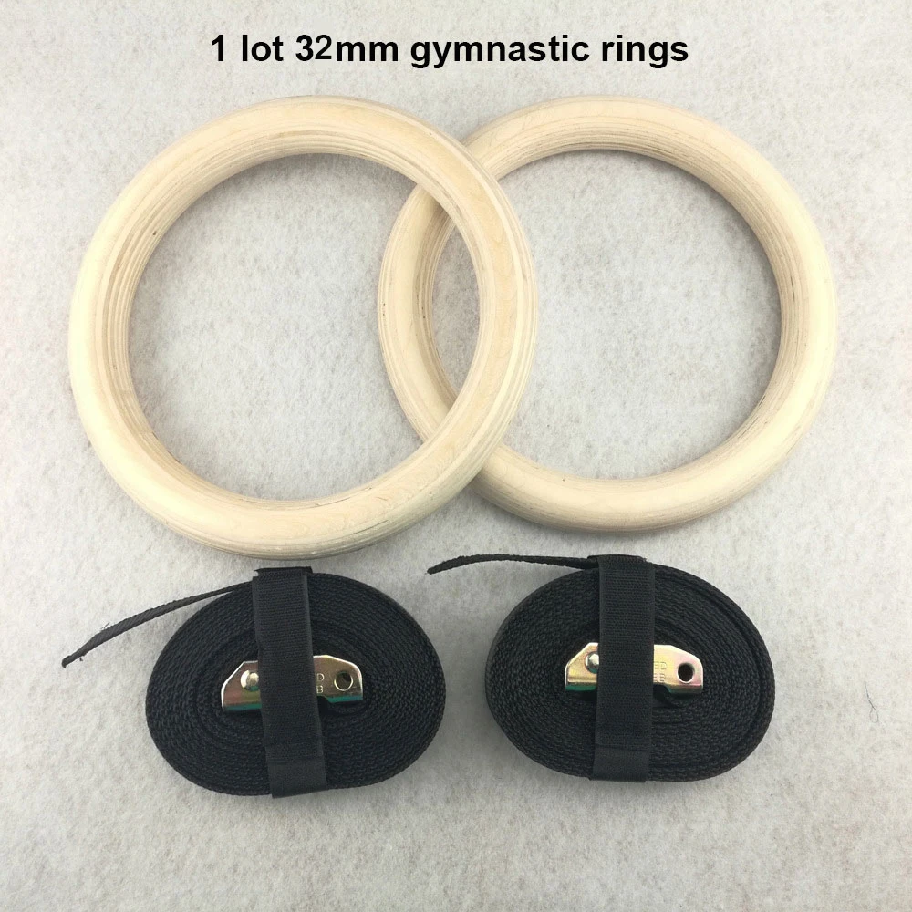 32mm-1pair 1 пара спортивных деревянных колец художественная гимнастика березовые фитнес-кольца высококачественные гимнастические кольца березовые кольца оборудование для гимнастики - Цвет: 32mm-1pair