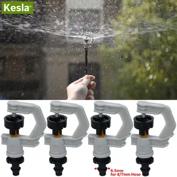 

KESLA 5PCS Rotating Sprinkler 360 Degrees Micro Spinning Spayers Nozzles w/ Barb 4/7 Hose Garden Dirp Irrigation Watering System