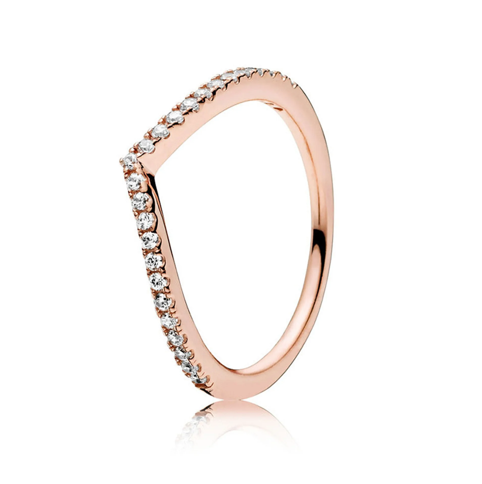 

Pan Dora Fine Silver Princess Wish Ring Women's Simple Wish Renju Classic Wish Shining Flashing Stacked Ring