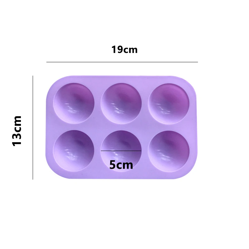 1 шт. Новинка 6 отверстий силиконовая форма для выпечки 3D полусферическая форма для шоколада кекс форма для самостоятельного изготовления торта Маффин Жаростойкие приспособления для кухни