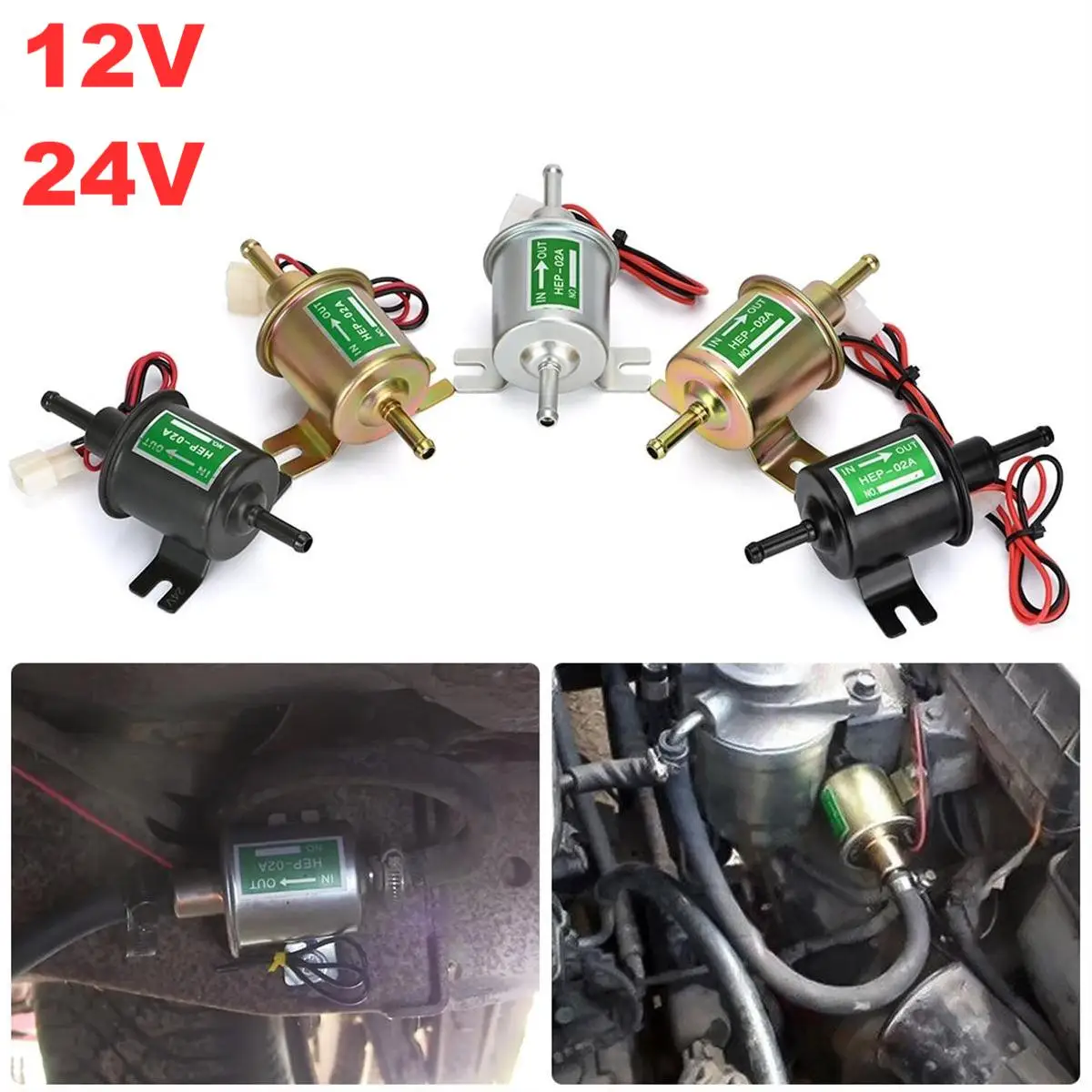 Pompe À Essence Électrique Haute Pression Universelle 12v, 4 Fils, Pour  Moto - Moto Pompe À Carburant - AliExpress