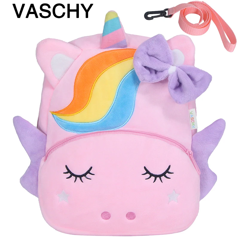 

VASCHY 3D Cartoon Plush Children Backpacks Kids Toddler Backpack Kindergarten Schoolbag Girls Boys Unicorn Backpack Purse
