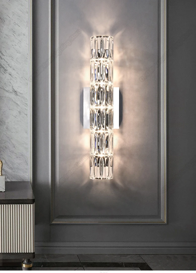 led wall lamp modern Sconce Wall Lamp For Living Room  Luxury Crystal LED Wall Light Nordic Bedroom Bedside Wall Lights Fixure  Indoor Lamp wall lights indoor