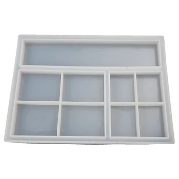

DIY Resin Crystal Epoxy Tray Mold Classification Storage Box Tray Desktop Jewelry Tray Set Table Resin Silicone Mold