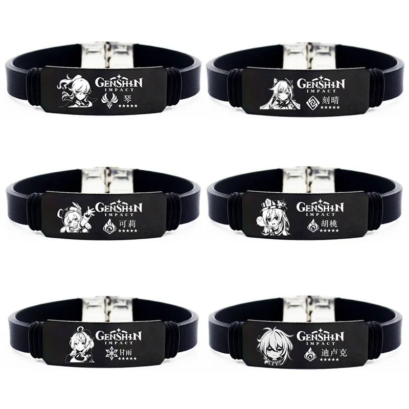 Anime Genshin Impact Cosplay Prop Figure Hutao Zhongli Ganyu Seven Elements Eye Of God  Bracelet Jewelry Fans Collection Gifts | Украшения