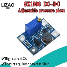 DC-DC 2-24 v a 2-28 v intensificam o módulo de potência ajustável intensificam o conversor de impulso grande corrente 2a sx1308