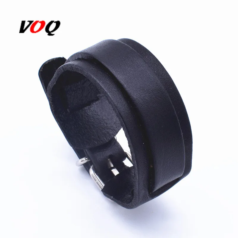 Fashion Vintage Adjustable Length Wrap Wristband Double Layer Leather Bracelets For Women Men Best Friends Personality Jewelry leather bracelet