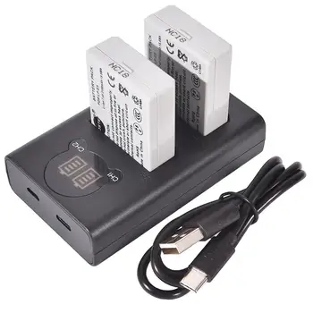 

DSTE 2x LP-E5 Battery with Dual LCD Battery Charger Kit for Canon EOS Rebel Xli T1i XS XSi Kiss Digital X3 F X2 1000D 450D 500D