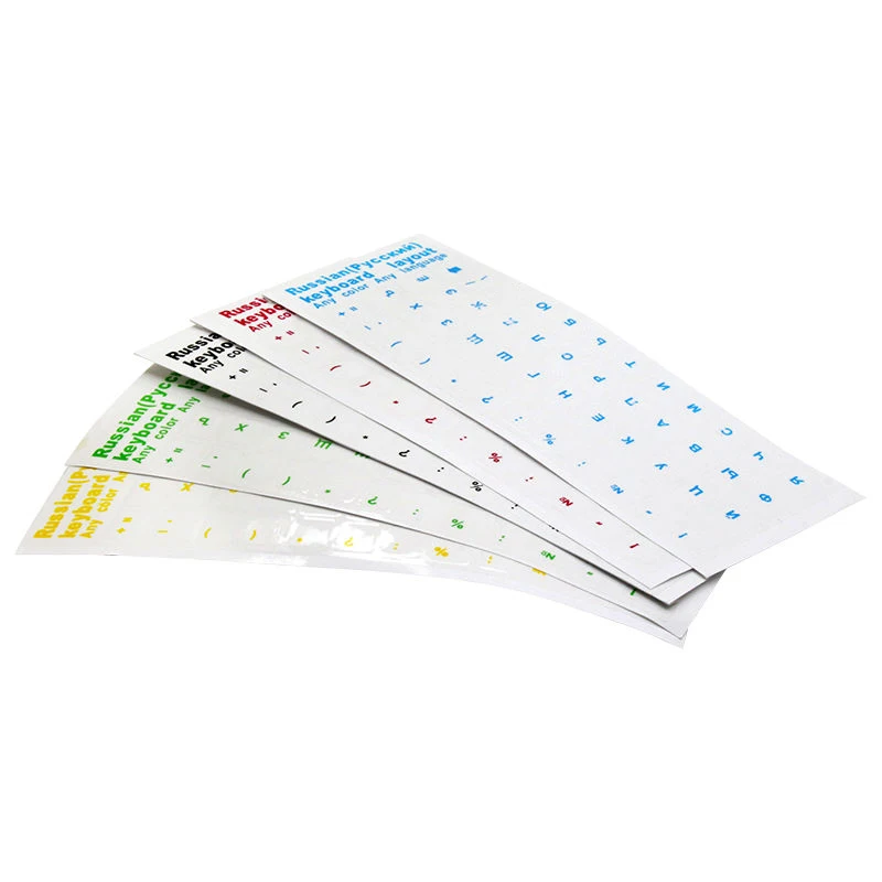 Clear Russian Laptop Transparent Keyboard Sticker Russian Language Keyboard Letter Sticker Film with Light Color Keyboard-1