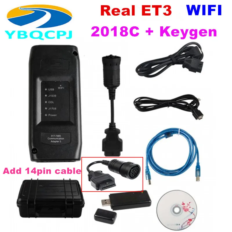 

Real WIFI V2018 ET3 Adapter 3 III ET-3 2018C Truck Diagnostic Tool ET 3 For cat ET3 Communication 317-7485 CAT3