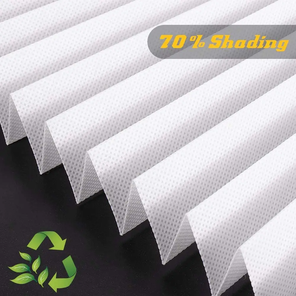 Versatile Light Filtering Pleated Paper Shades with Clips