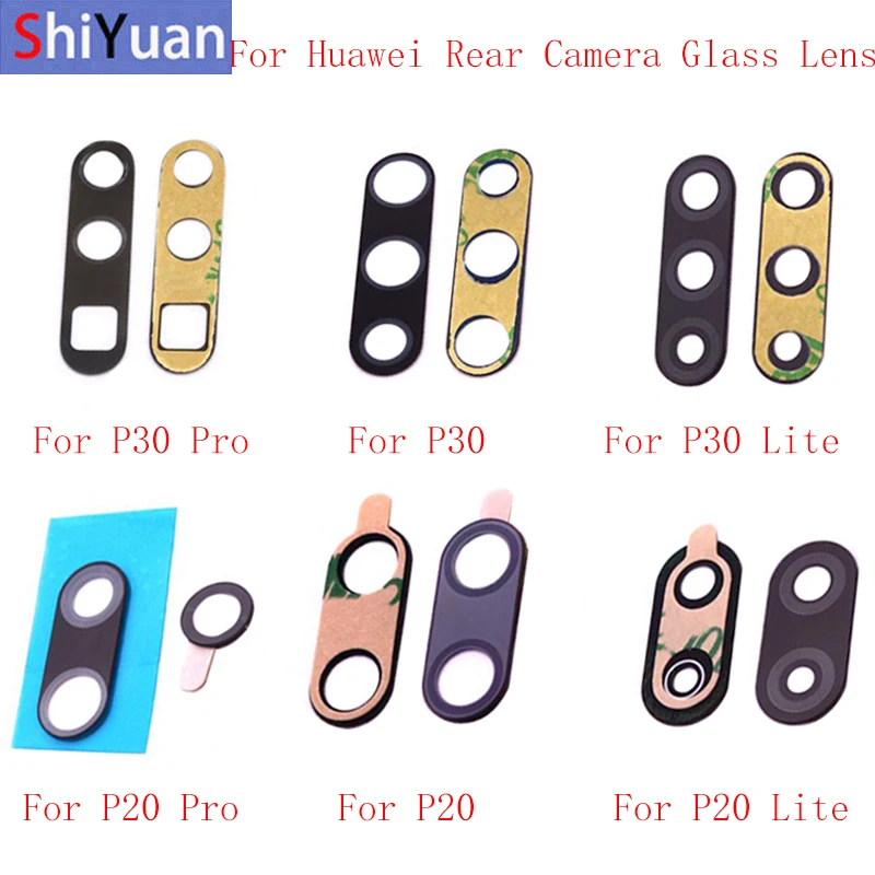 Оригинальный задний объектив для задней камеры Замена стекла Huawei P30 Pro Lite P20 с